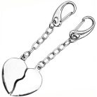 Gravírozható szív kulcstartó