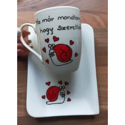 csigás teás készlet