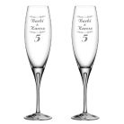 Pezsgős pohár gravírozás évfordulóra