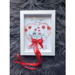 Pénzátadó piros  autós képkeret