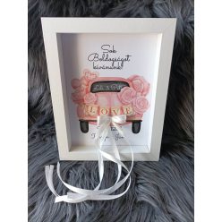 Pénzátadó rózsaszín  autós képkeret