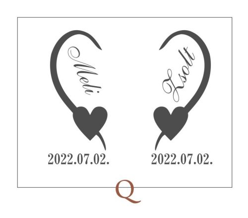 Esküvői pezsgőspohár gravírozás