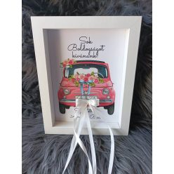 Pénzátadó pink  autós képkeret