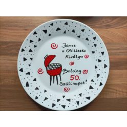 Születésnapi süteményes tányér